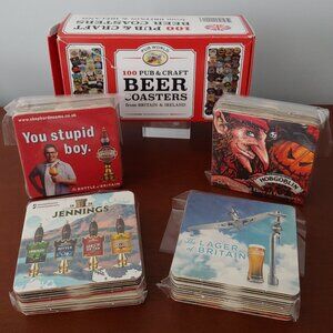 100 PUB & CRAFT BEER COASTERS From BRITAIN & IRELAND Pub World Memorabilia NEW